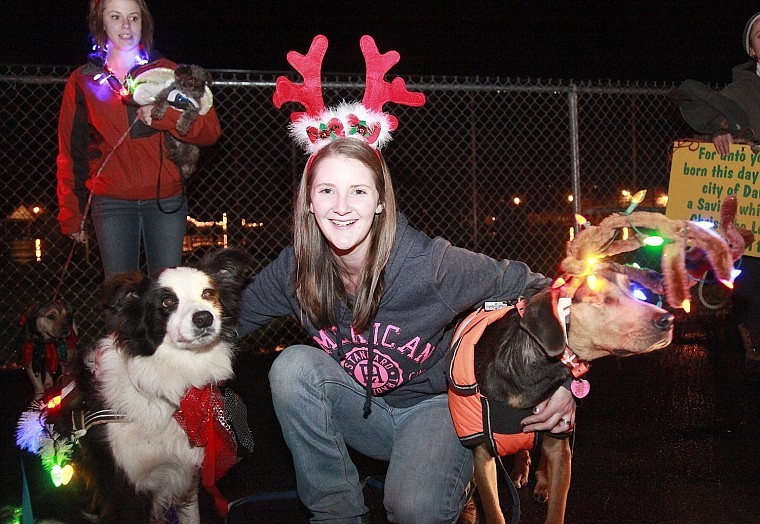 &lt;p&gt;Jodie Walker of the Polson Animal Clinic waits for the parade to begin with her furry friends Ladybug and Bullet.&lt;/p&gt;