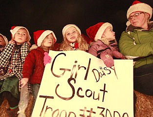 &lt;p&gt;Girl Scout Troop 3808 participated in the parade on Nov. 30. Left to right, Addison Carlson, Lily Niblack, Ashley Maki, Abby Sorrell and Carrie Sorell.&lt;/p&gt;