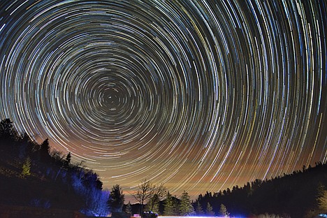 &lt;p&gt;In this photo made by combining 264 20 second exposures, stars leave rings of light behind as they wheel around Polaris, the North Star, over Newfound Gap in the Great Smoky Mountains National Park on Sunday, Dec. 1, 2013. At an elevation of 5,046 feet, Newfound Gap offers prime stargazing on clear, moonless nights. Polaris is not the brightest star in the sky, but it stays glued north, while its neighbors rise and set.&lt;/p&gt;