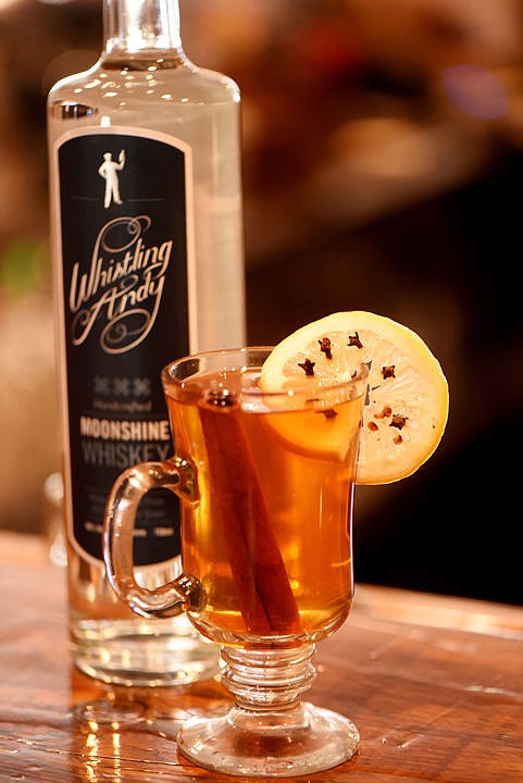 <p><strong>A MOONSHINE CIDER</strong> at Whistling Andys, in Bigfork, is made of their Moonshine, hot apple cider and garnished with a lemon wheel and cinnamon stick. (Brenda Ahearn/This Week in the Flathead)</p>