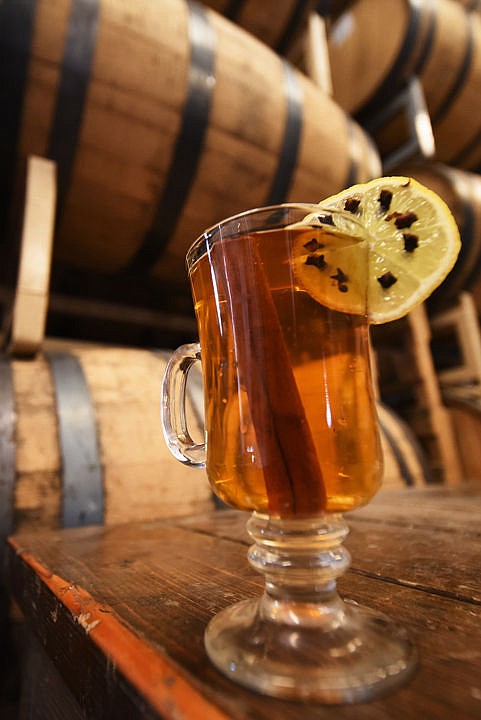 <p><strong>A MOONSHINE CIDER</strong> at Whistling Andy’s is made of their Moonshine, hot apple cider and garnished with a lemon wheel and cinnamon stick. (Brenda Ahearn/This Week in the Flathead)</p>