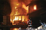 Fire engulfs Mountain Harbor duplex
