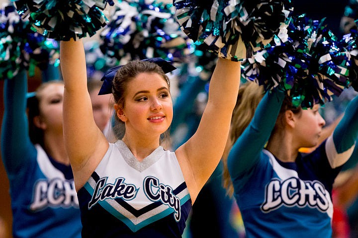 &lt;p&gt;Lake City cheerleaders pump up the crowd during a match-up against Gonzaga Prep on Tuesday at Lake City High School.&lt;/p&gt;