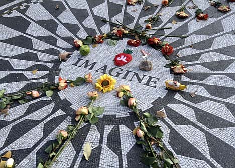 &lt;p&gt;The Imagine mosaic in Strawberry Fields is decorated with flowers and other mementos, Tuesday, Dec. 7, 2010 in New York. Wednesday marks 30 years since John Lennon was murdered outside his New York apartment, triggering a wave of grief around the world.&lt;/p&gt;