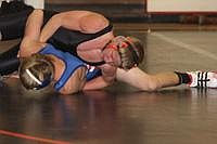 Kenneth Beech takes his Superior opponent to the mat at Plains/Hot Springs first wrestling meet of the season.