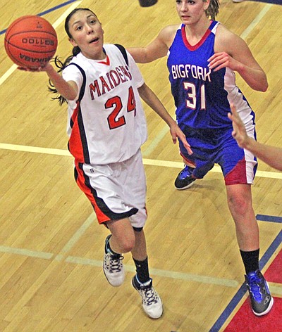 Under the basket