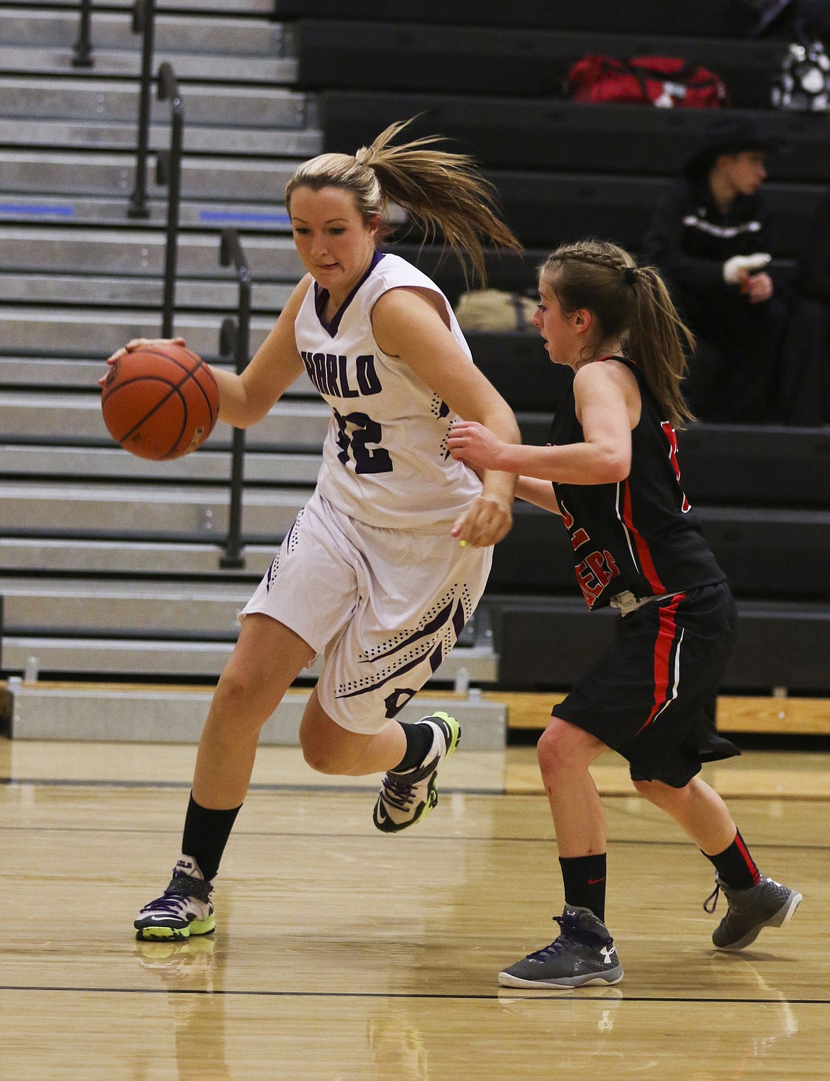 &lt;p&gt;Charlo's Skyler Frame drives around a Darby defender during their game on Friday.&lt;/p&gt;