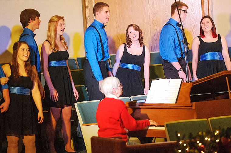 &lt;p&gt;The Flathead High School choir performs Thursday night at the Church of Jesus Christ of Latter-day Saints in Kalispell. The Freedom from Religion Foundation and the American Civil Liberties Union had asked the choir, as well as choirs from Glacier and Whitefish high schools, not to sing at the church's Community Christmas Celebration. School officials, however, said the choir participation was voluntary and&#160;the students&#146; participation does not mean the district endorses or promotes a religion or religious message.&#160;(Patrick Cote/Daily Inter Lake)&lt;/p&gt;