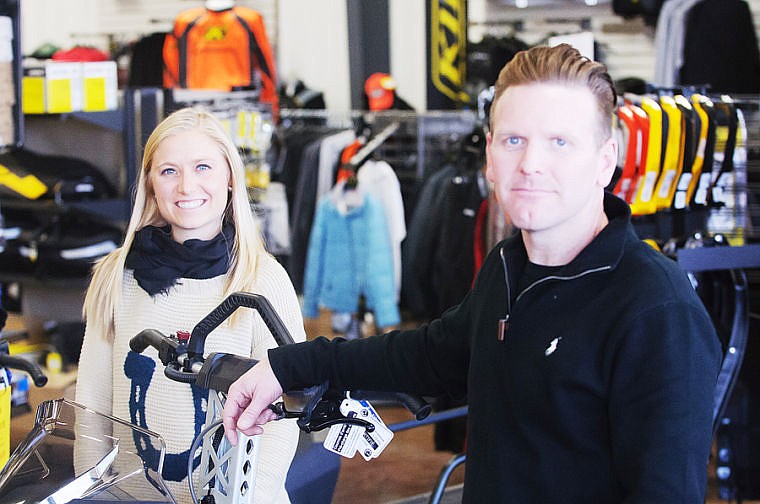 &lt;p&gt;General manager Chris Parrot and marketing manager Lauren Bradley pose Thursday afternoon at Jesco Marine and Power Sports south of Kalispell. (Patrick Cote/Daily Inter Lake)&lt;/p&gt;