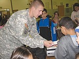 Moses Lake soldier visits students