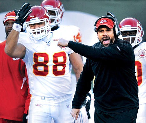 &lt;p&gt;Kansas City coach Todd Haley directs his team during a game against the New York Jets on Sunday in East Rutherford, N.J.&lt;/p&gt;