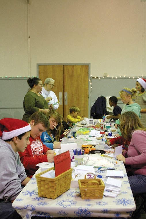 A letter writing station was one of many activities at
Saturday's Miracle on Main Street event in Ephrata.