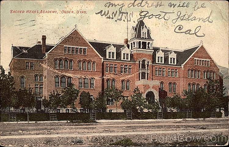 &lt;p&gt;&#160;Post card of Sacred Heart Academy, Ogden, Utah where Kittie Wilkins attended&lt;/p&gt;