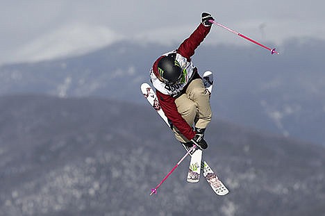 &lt;p&gt;Maggie Voisin flies off a jump on her first run during the slopestyle freestyle skiing final at the Dew Tour iON Mountain Championships, in Breckenridge, Colo., Dec. 14.&lt;/p&gt;