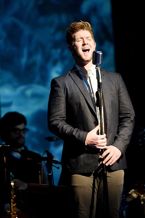 <p><strong>ERIC MICHAEL KROP</strong> sings at "Yuletide XII" in 2015. (Brenda Ahearn/This Week in the Flathead)</p>