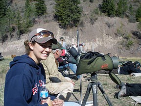 Nicole Hagedorn with some of her competitors at the Long Range Regional in Missoula.