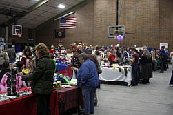Vendors and attendees packed into the Thompson Falls High School gym for the Christmas Bazaar last Saturday.