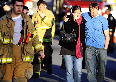 &lt;p&gt;Victims family leave a firehouse staging area following a shooting at the Sandy Hook School in Newtown, Conn., Friday.&lt;/p&gt;