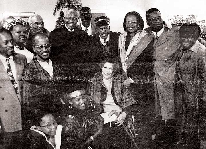Maryamu Givens, now of Moses Lake, is pictured with Nelson Mandela in this 2000 photo courtesy of the African American Business and Employment Journal.