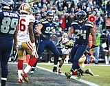 Marshawn Lynch a man of many rush yards, 4 words