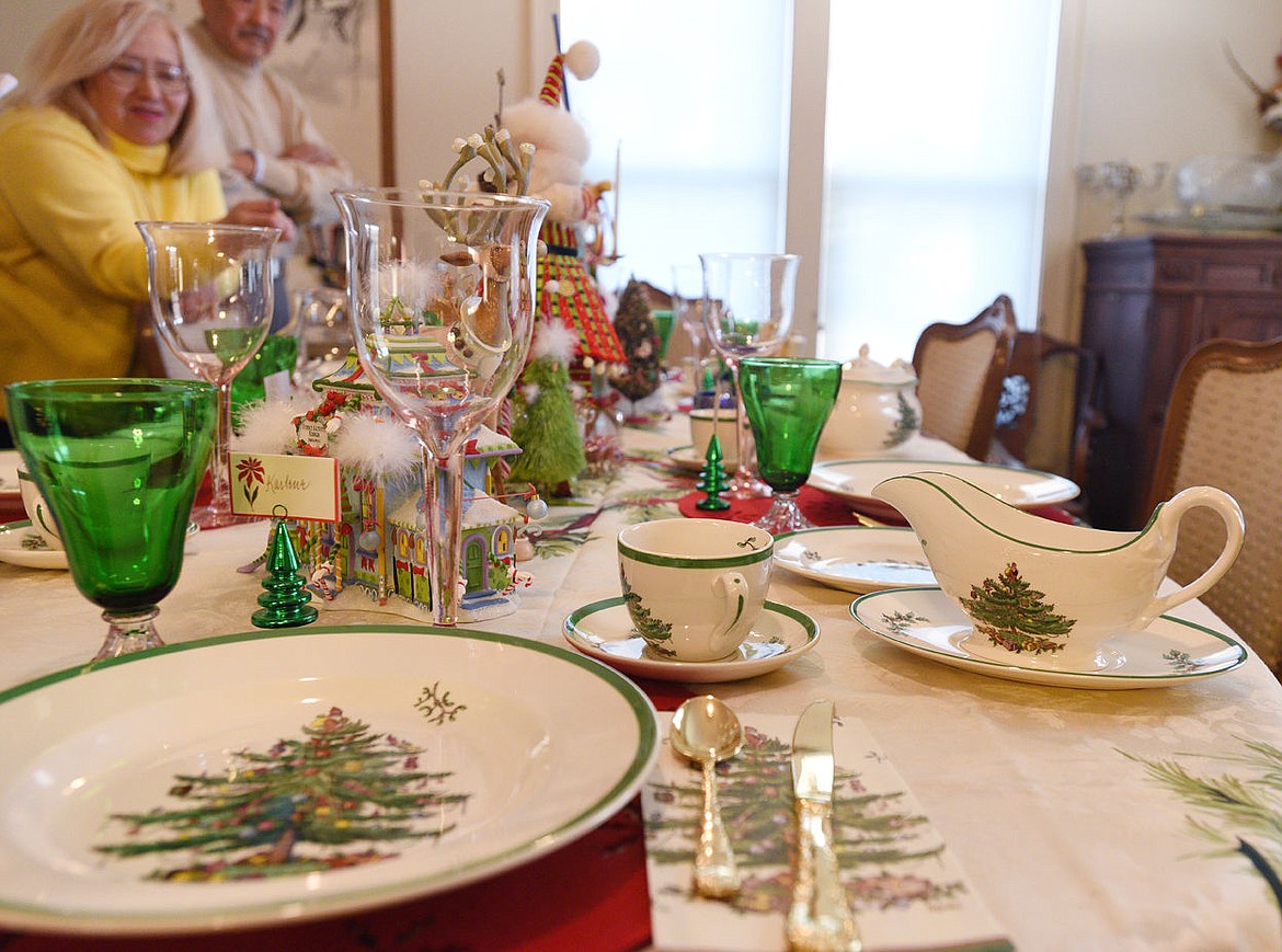 &lt;p&gt;Spode china adorns the table for the annual Christmas luncheon. (Aaric Bryan/Daily Inter Lake)&lt;/p&gt;