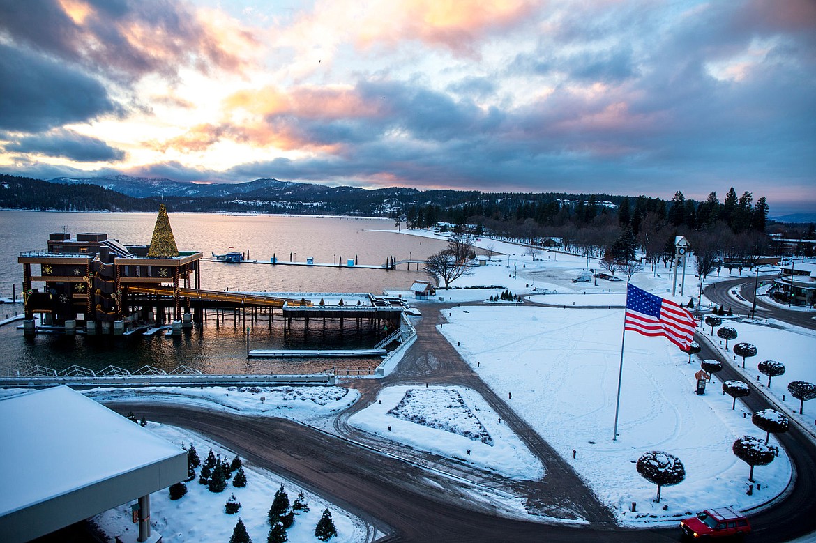 &lt;p&gt;The sun sets over Lake Coeur d'Alene on Monday.&lt;/p&gt;