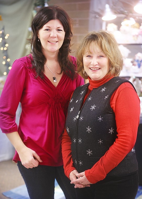 Cathi Spence and Darlene Cecil are two of the main organizers of The Christmas Gift Shop on Main Street in Kalispell.