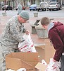 Soldiers give away presents