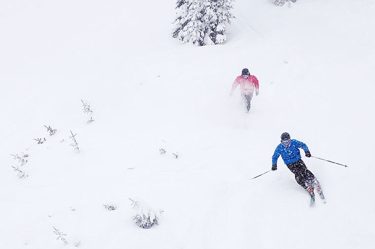 &lt;p&gt;Skiers cut tracks underneath Chair 7 Friday morning at Whitefish Mountain Resort.&lt;/p&gt;