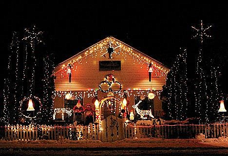 Leonard and Toddy Mossey of Troy don't miss an opportunity to decorate their home for the holidays &#151; any holiday. But for Christmas they roll out the electric lights and yard displays and literally light up the neighborhood. You can't miss the display, it's on U.S. Highway 2 across the side street from Troy High School.