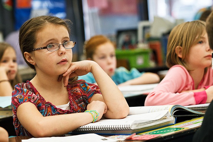 &lt;p&gt;SHAWN GUST/Press Brianna Burton, a third-grader at Ponderosa Elementary in Post Falls, listens to a problem solving lesson Friday during a math class. The elementary school is one of three in the state to be nominated for the Idaho Blue Ribbon Award, an award recognizing excellence in academic standards.&lt;/p&gt;