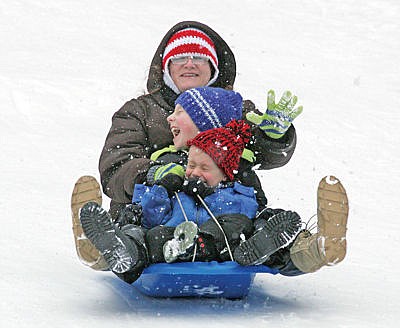 &lt;p&gt;Wintertime fun at Ski-Dale hill with Cassidy, top, Alex and Nolan Barber Sunday afternoon Dec. 28, 2014.&lt;/p&gt;