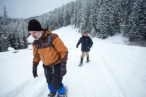 &lt;p&gt;After gearing up and leaving the car behind, Shawn Gust, left and David Cole start the hike up Thompson Pass to the Revett Lake trail.&lt;/p&gt;