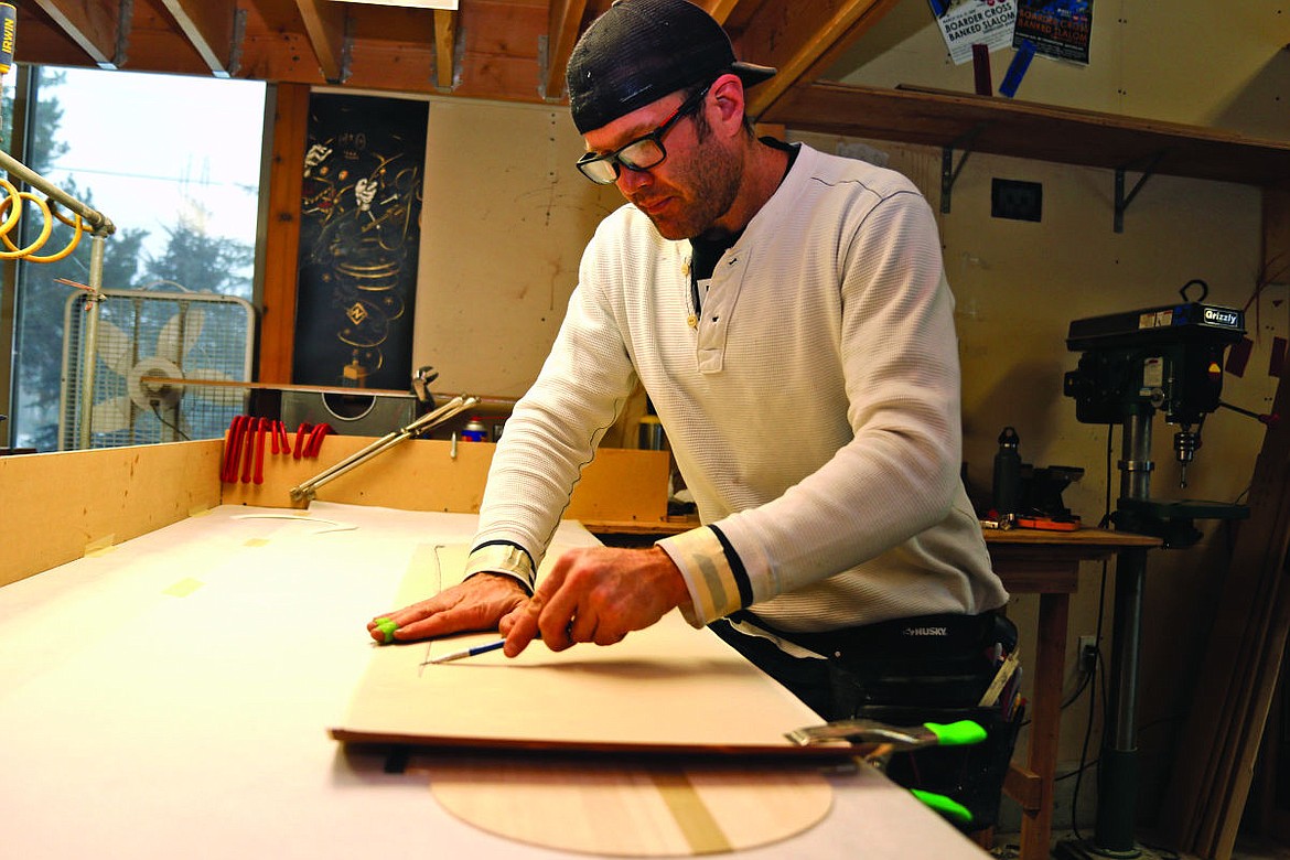 &lt;p&gt;Notice Snowboards founder and owner Brittan Ellingson works on a custom snowboard in his Whitefish workshop. The boards are made entirely in Montana with as many local materials as possible.&lt;/p&gt;