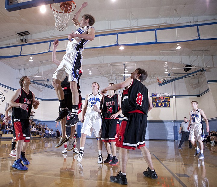 &lt;p&gt;Stillwater Christian&#146;s Josh Bray (center) tips in a shot during
the first quarter of Monday&#146;s nonconference basketball game with
Mt. Baker at Stillwater Christian School.&lt;/p&gt;