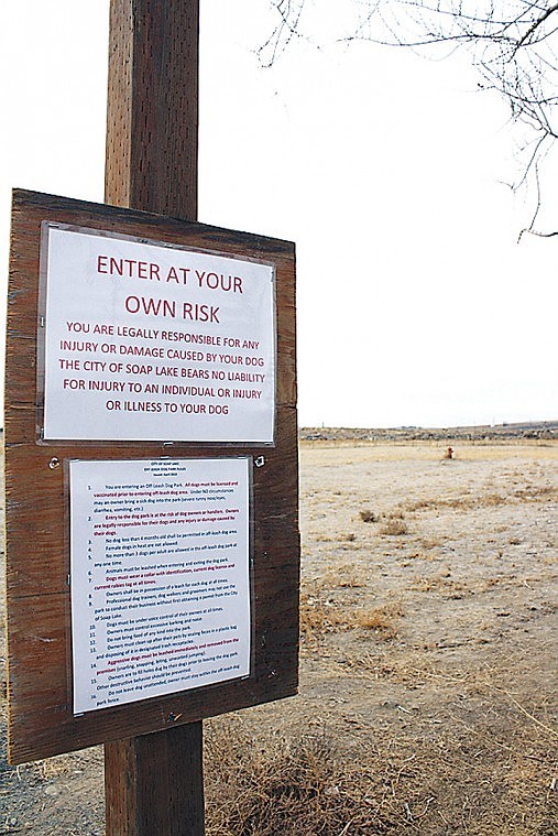 The Soap Lake dog park came under scrutiny during a recent city
council meeting when a resident voiced concerns over safety issues
there.
