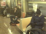 Hundreds spend frigid night stranded on train