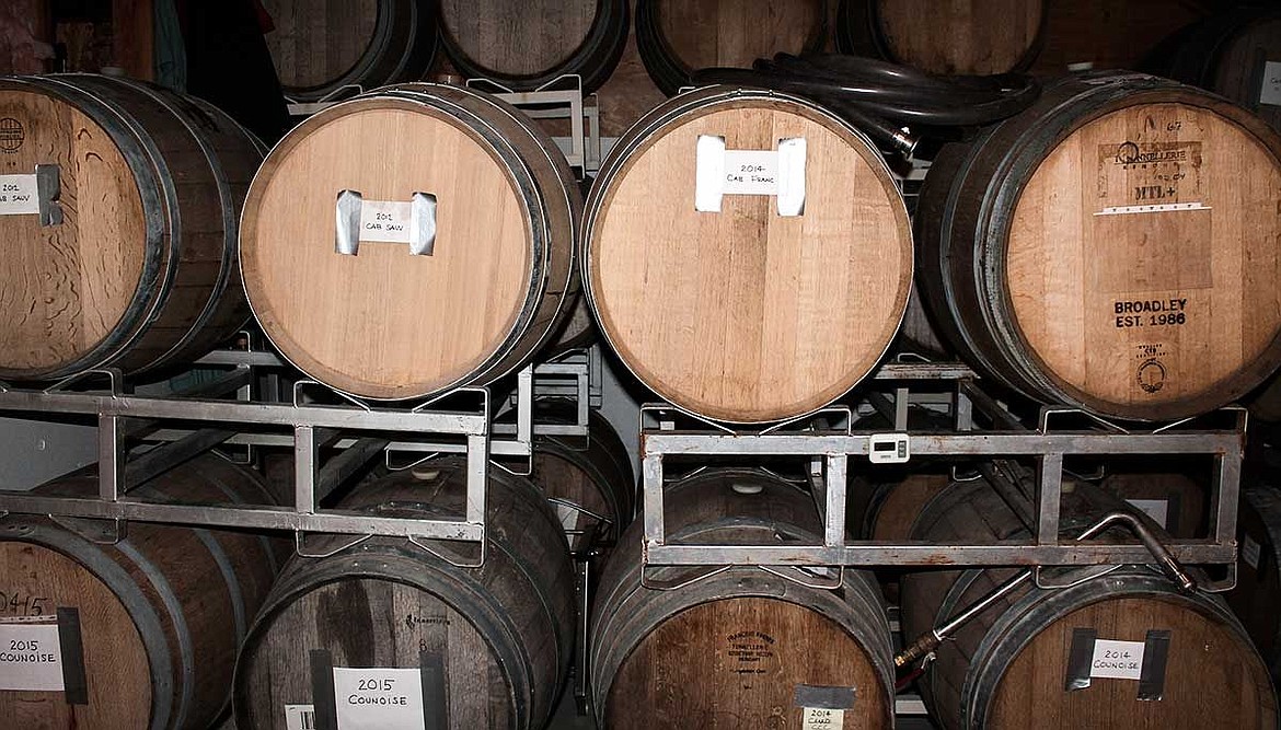 Camas Cove&#146;s wines spend between two and four years in French oak barrels that can cost more than $1,000 each.