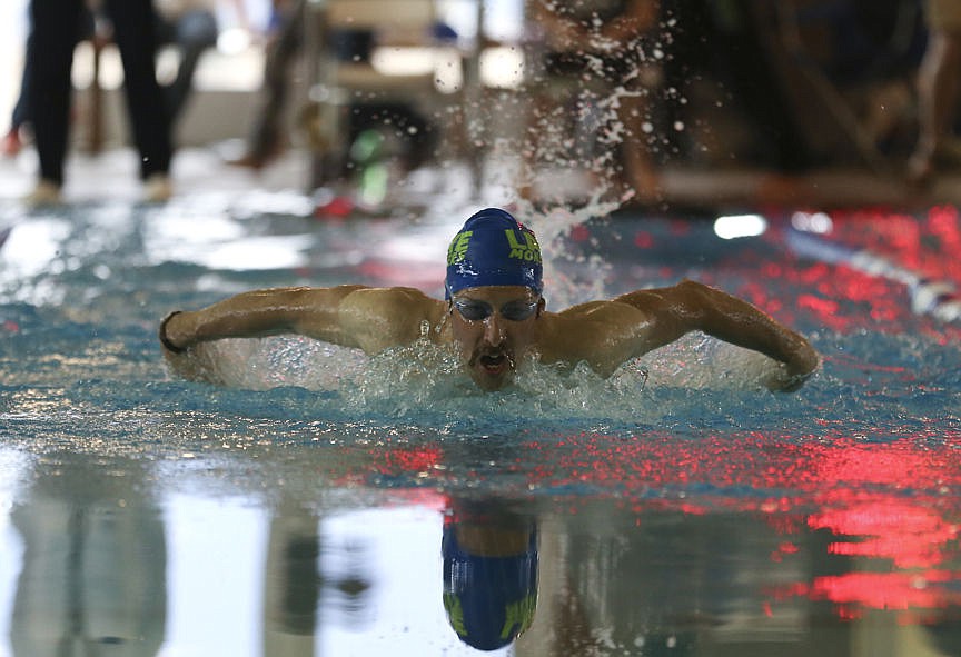 &lt;p&gt;Matt Seeley competes in the mixed 400 yard IM Saturday afternoon in Polson at the Masters state championships.&lt;/p&gt;