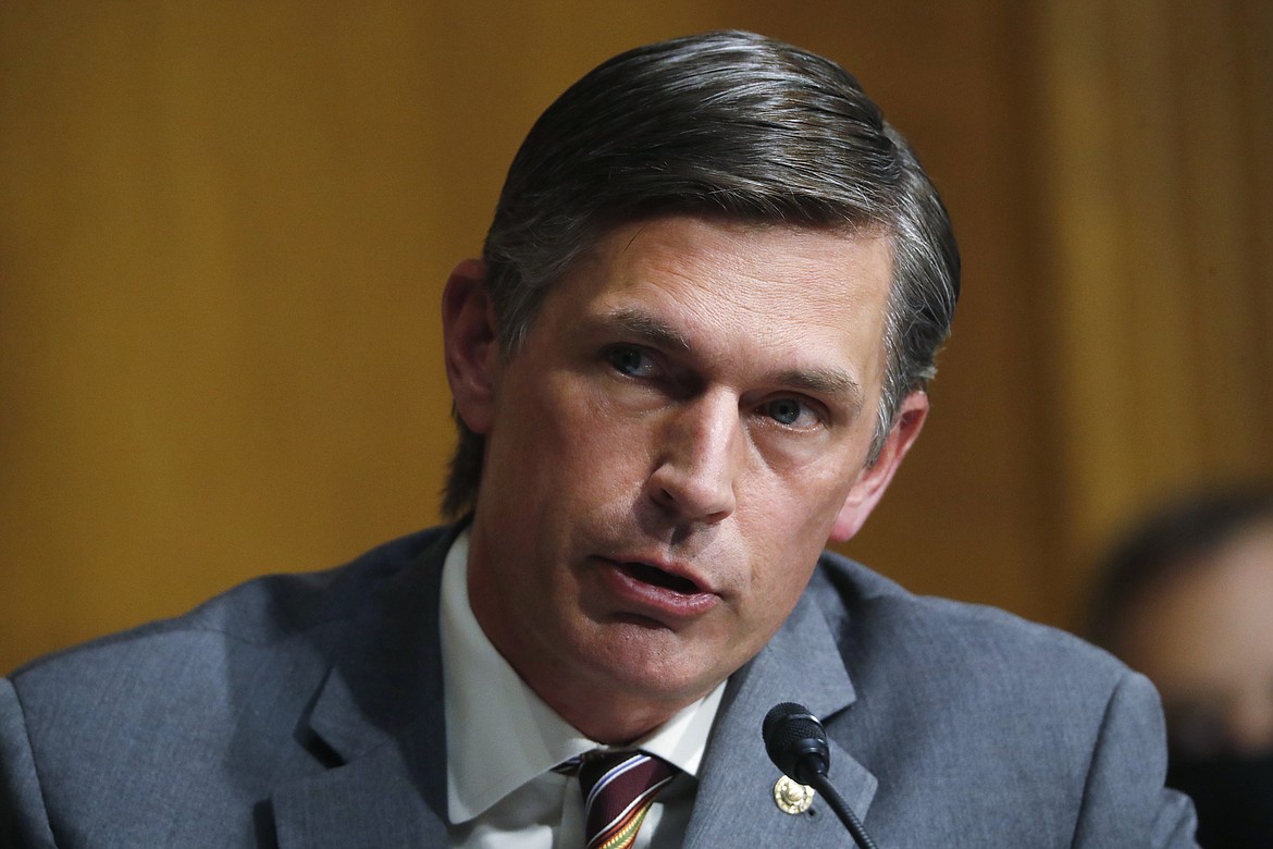 Sen. Martin Heinrich, D-N.M., speaks during a Senate Intelligence Committee nomination hearing for Rep. John Ratcliffe, R-Texas, on Capitol Hill in Washington, Tuesday, May. 5, 2020. The panel is considering Ratcliffe's nomination for director of national intelligence. (AP Photo/Andrew Harnik, Pool)