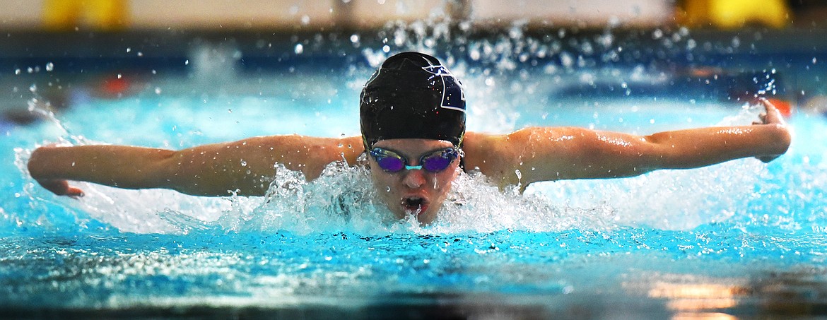 $ID/NormalParagraphStyle:JEREMY WEBER | For the Eagle
$ID/NormalParagraphStyle:Bigfork swimmer Sophi Logue is pictured in action.