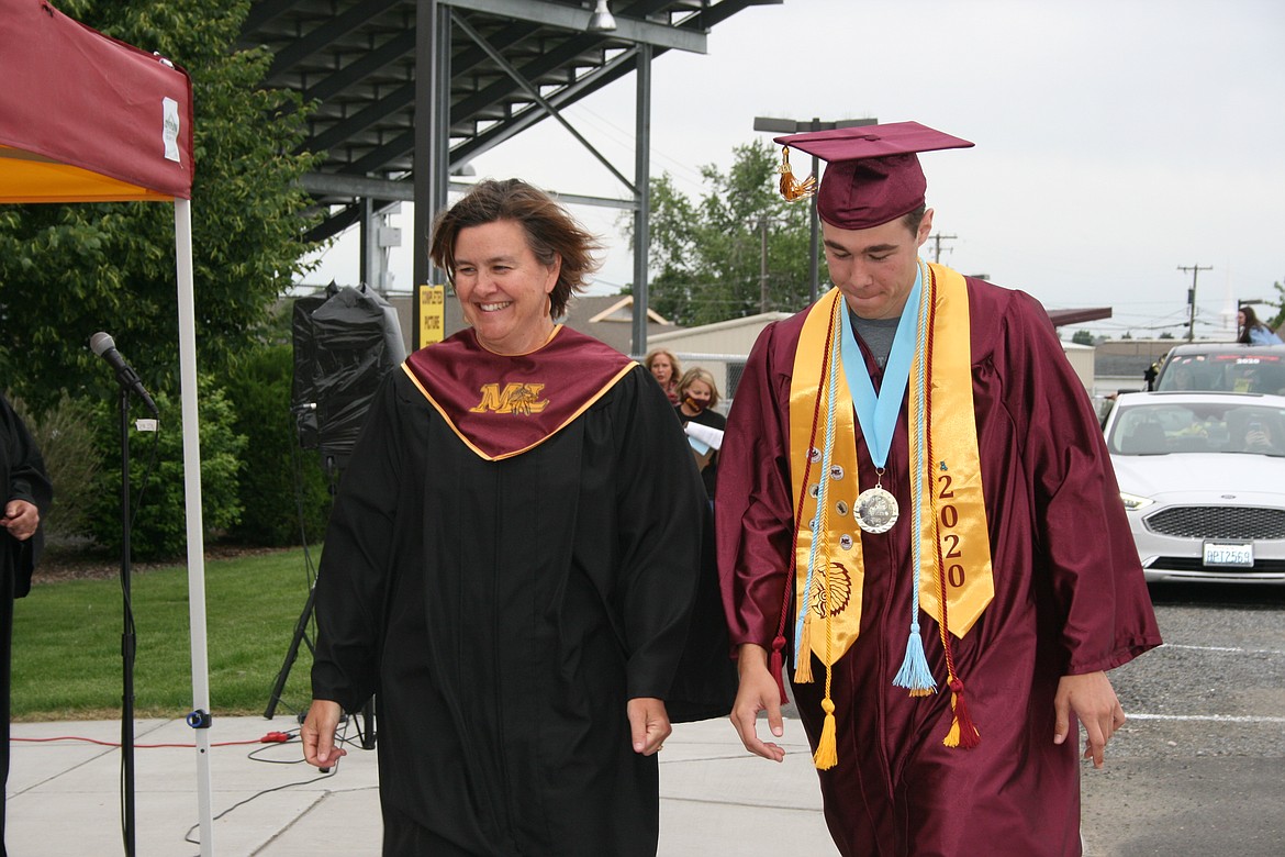 Cheryl Schweizer/Columbia Basin Herald 
The unique circumstances of the 2020 Moses Lake High School graduation didn't stop students and families from enjoying the day.