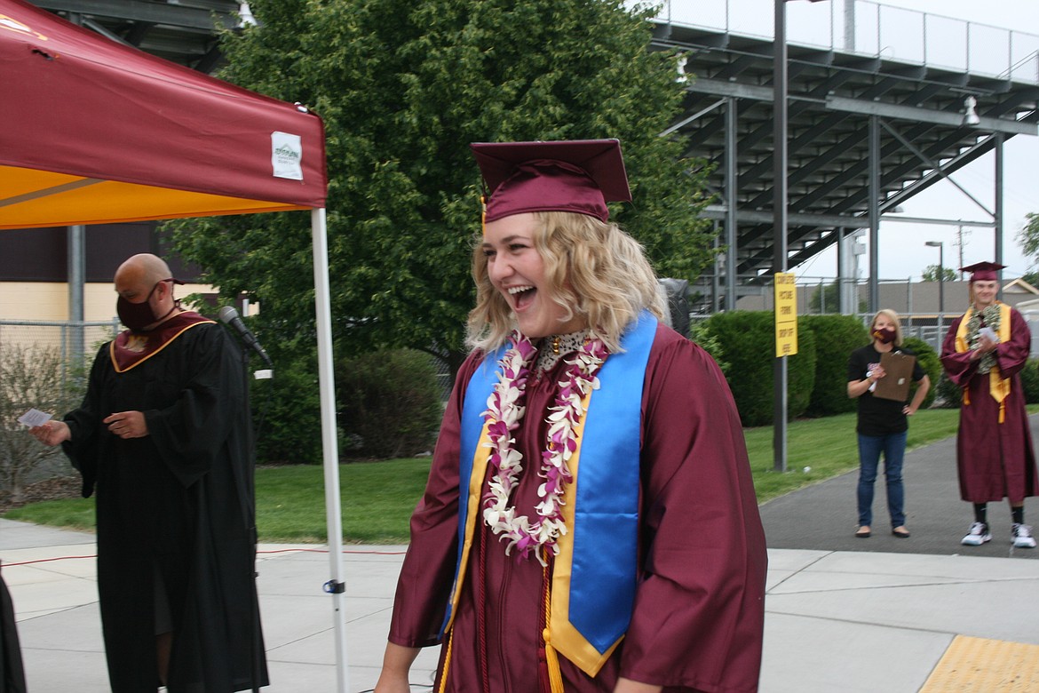 Cheryl Schweizer/Columbia Basin Herald 
The unique circumstances of the 2020 Moses Lake High School graduation didn't stop students and families from enjoying the day.