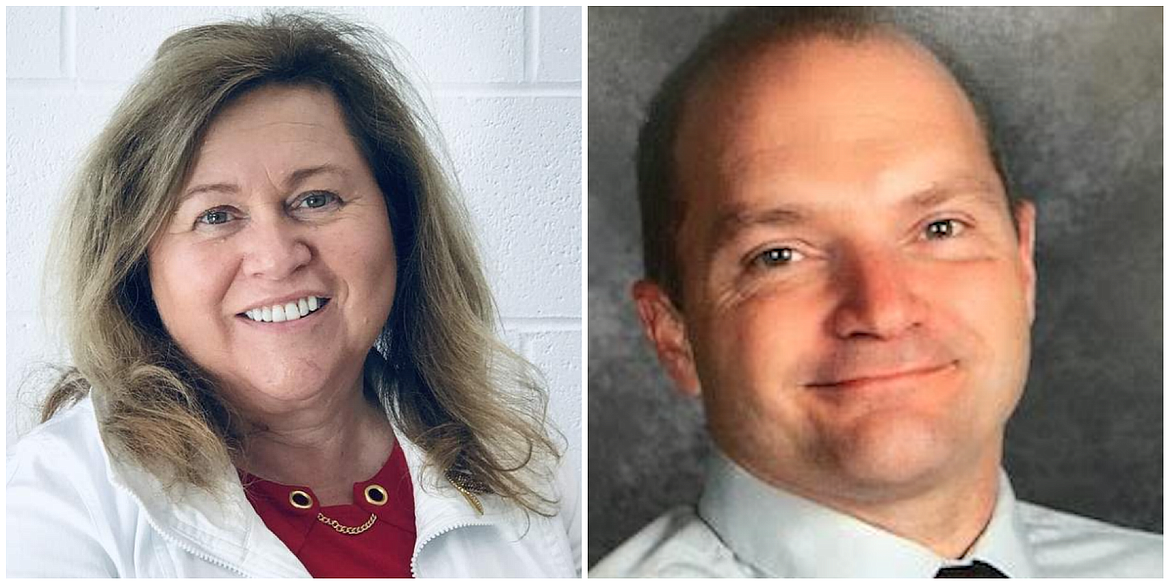Kellogg School District superintendent Dr. Nancy Larsen (left), and Wallace School District superintendent Todd Howard.