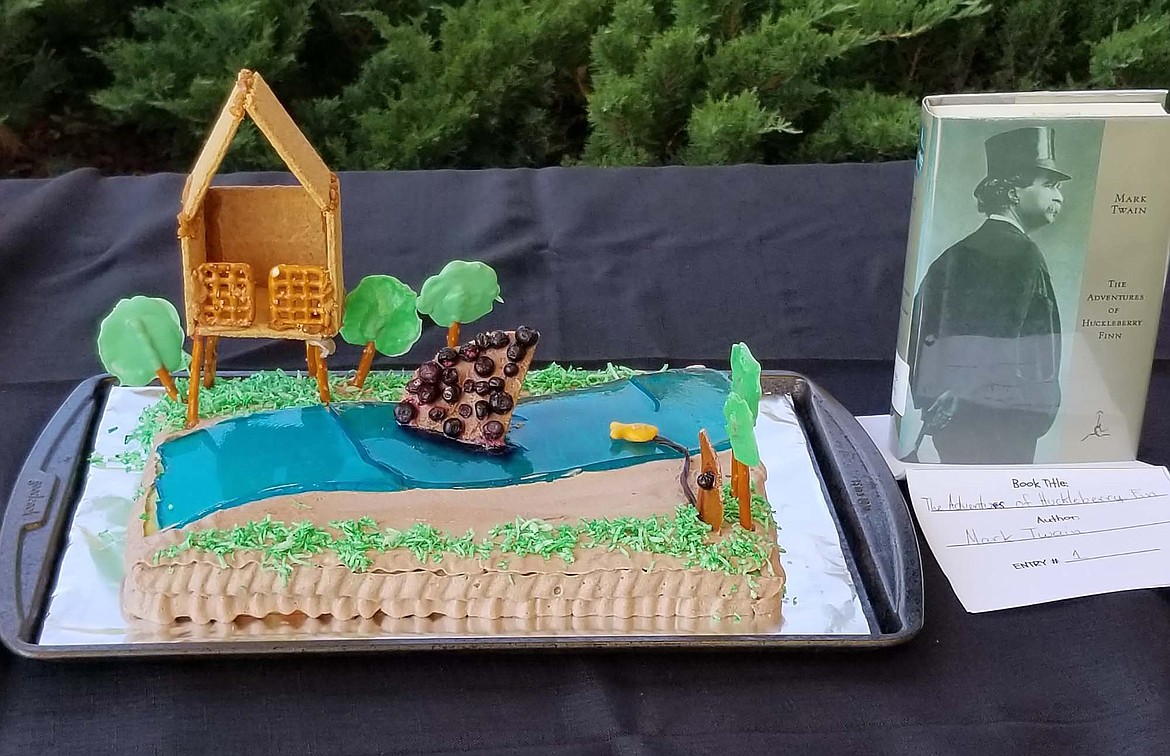 Sarah Vasquez earned Most Creative Use of Materials for her recreation of “The Adventures of Huckleberry Finn” by Mark Twain at the Whitefish Community Library’s third annual Edible Book Contest recently. (Courtesy photo)