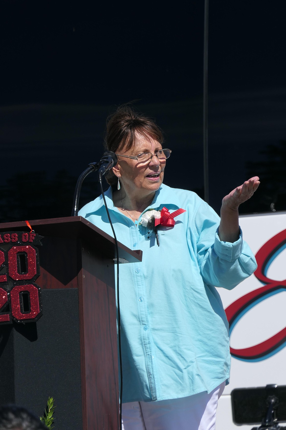 Kathy Tapia gave some sage advice as keynote speaker: "Cherish you friends. Take care of your teeth. Always keep in touch with your mom and dad."