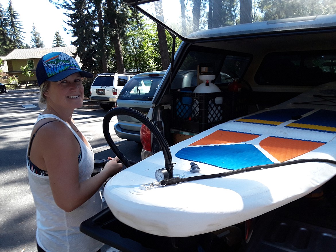 CRAIG NORTHRUP/Press
Local resident LeAnne Larkin enjoyed her birthday paddleboarding the lakes around North Idaho. She said she's done everything possible to enjoy the outdoors in 2020, despite a short spring and pandemic-riddled summer.