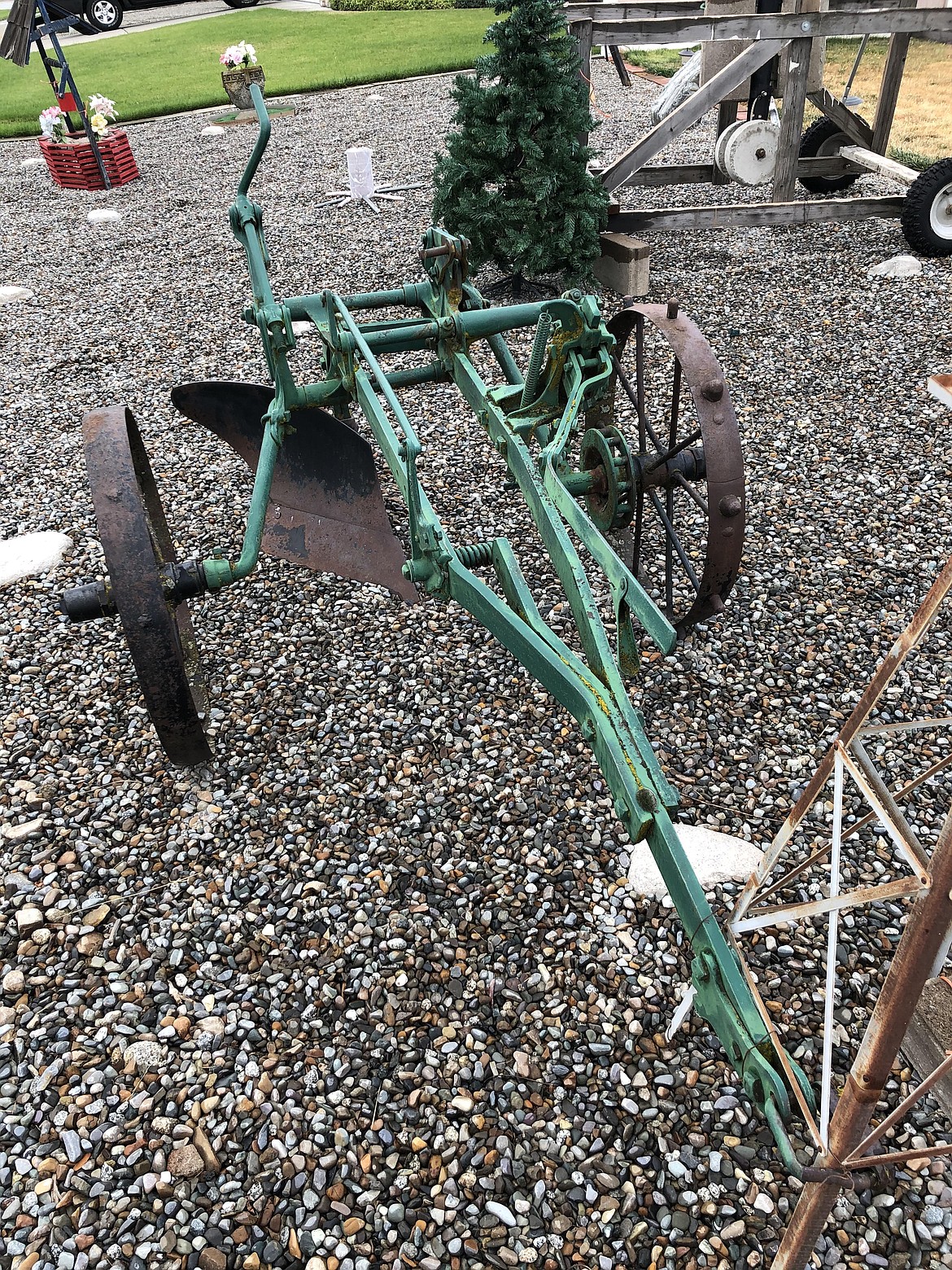 This old plow was on the 5-acre property more than 30 years ago. And it’s still there.