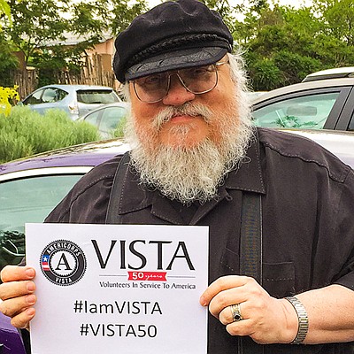 Game of Thrones author and former VISTA, George R. R. Martin, shows some Americorps pride.