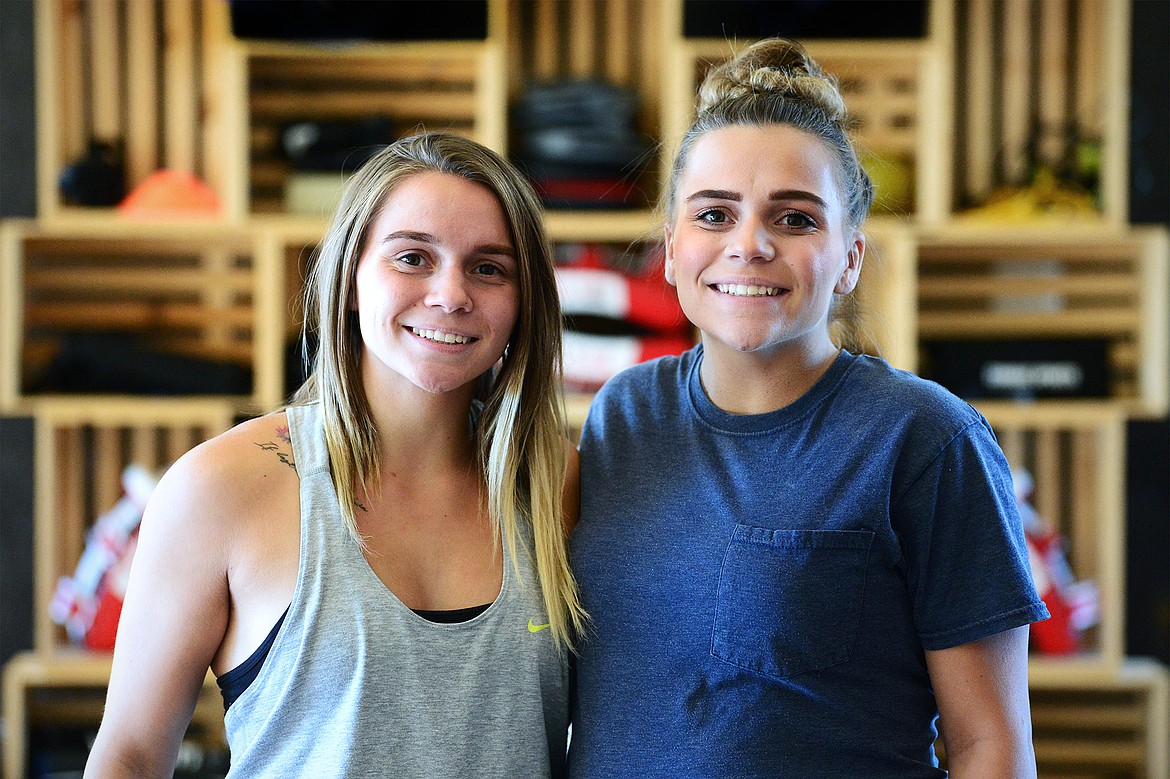 Renee and Jenee Sandlin at Mighty Mouse Muay Thai in Columbia Falls on Wednesday, Sept. 9. (Casey Kreider/Daily Inter Lake)